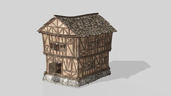 Thatch Hut House 04 For Games and Films 3D Model Low-poly 3D model