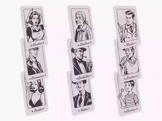 Mafia Game Cards