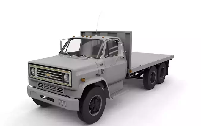 Chevy C70 1979 Flatbed Truck 3D model
