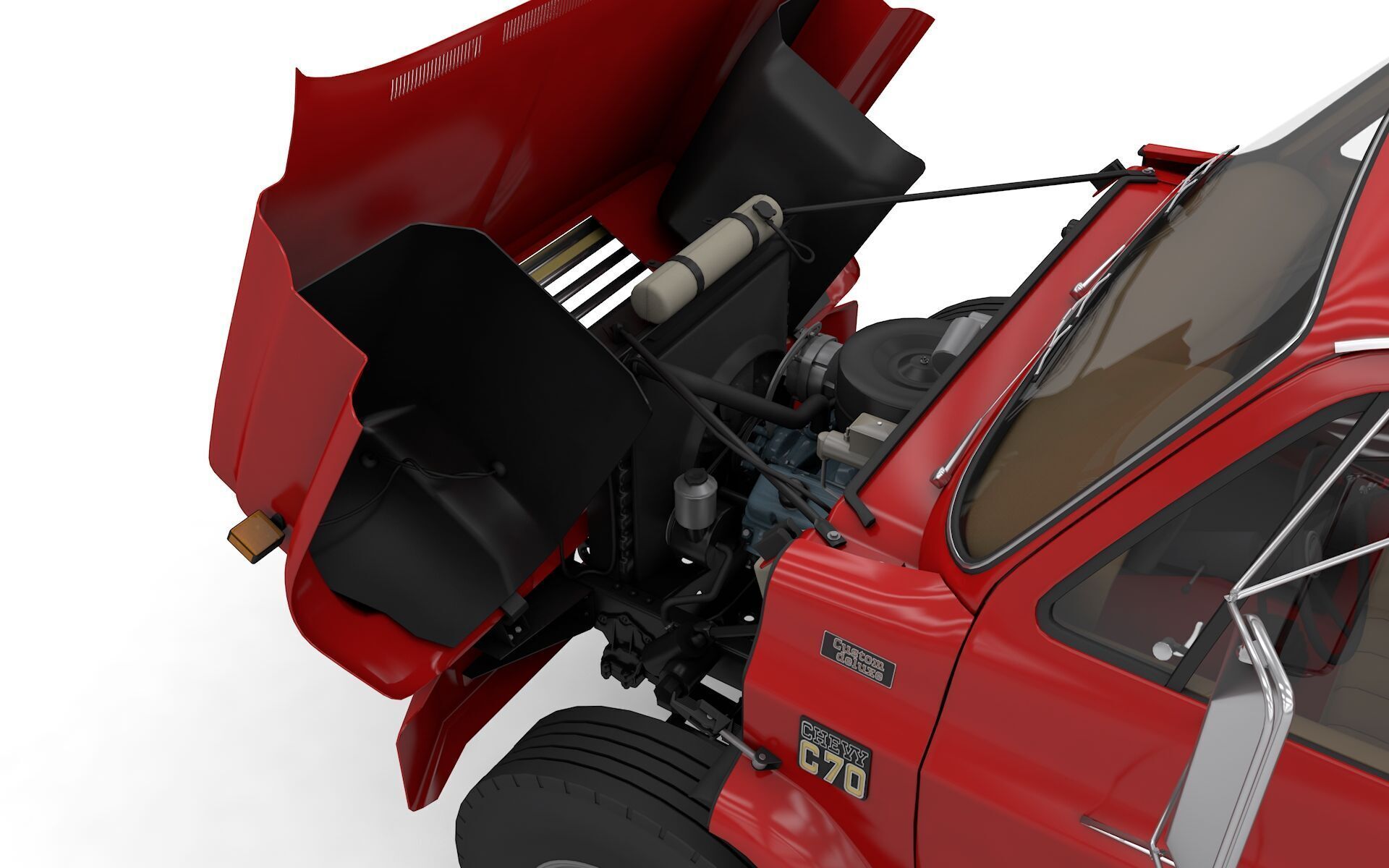 Chevy C70 1979 Grain Truck 3D model_3