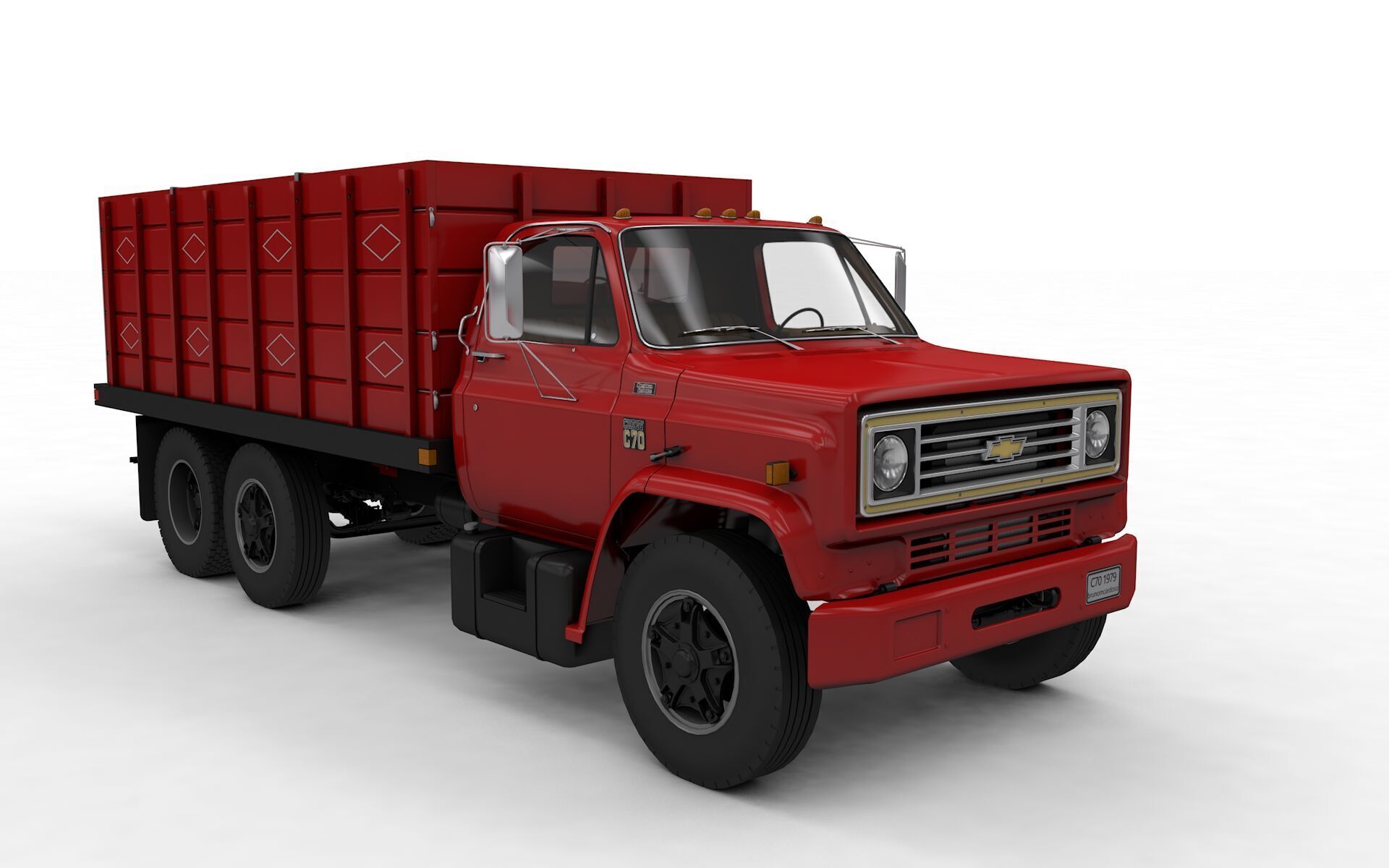Chevy C70 1979 Grain Truck 3D model_14