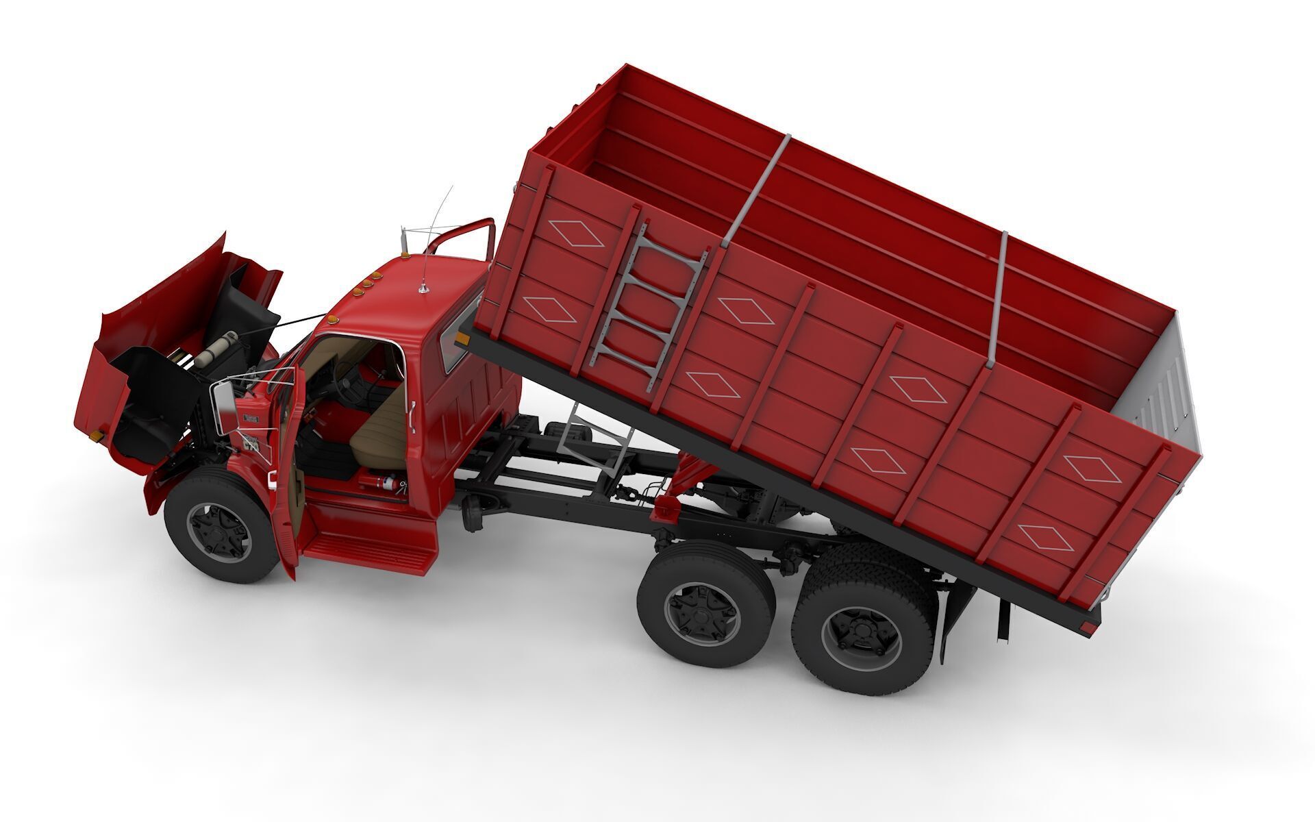 Chevy C70 1979 Grain Truck 3D model_8