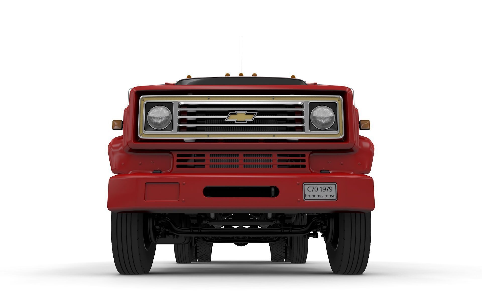 Chevy C70 1979 Grain Truck 3D model_17