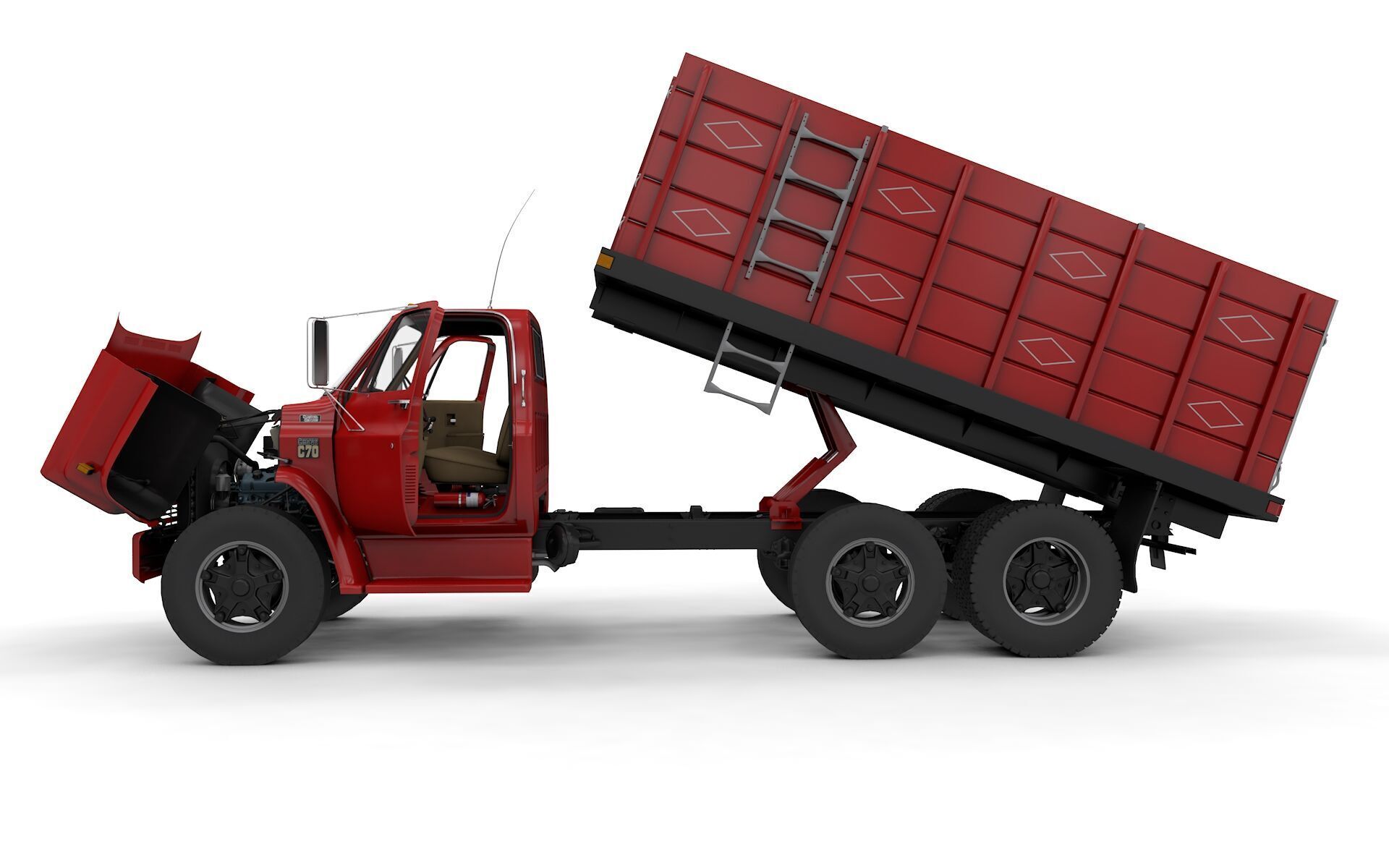 Chevy C70 1979 Grain Truck 3D model_6