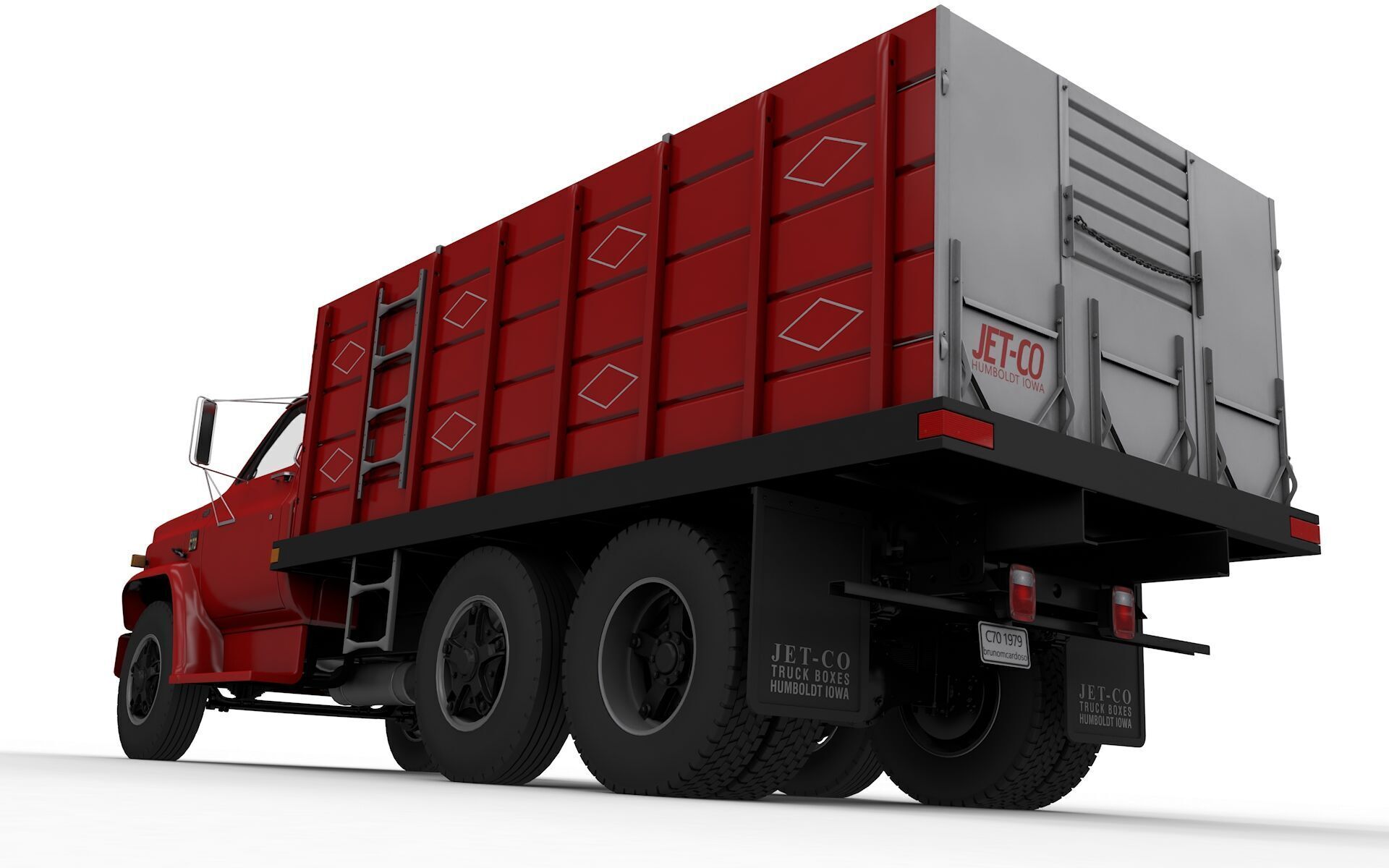 Chevy C70 1979 Grain Truck 3D model_2
