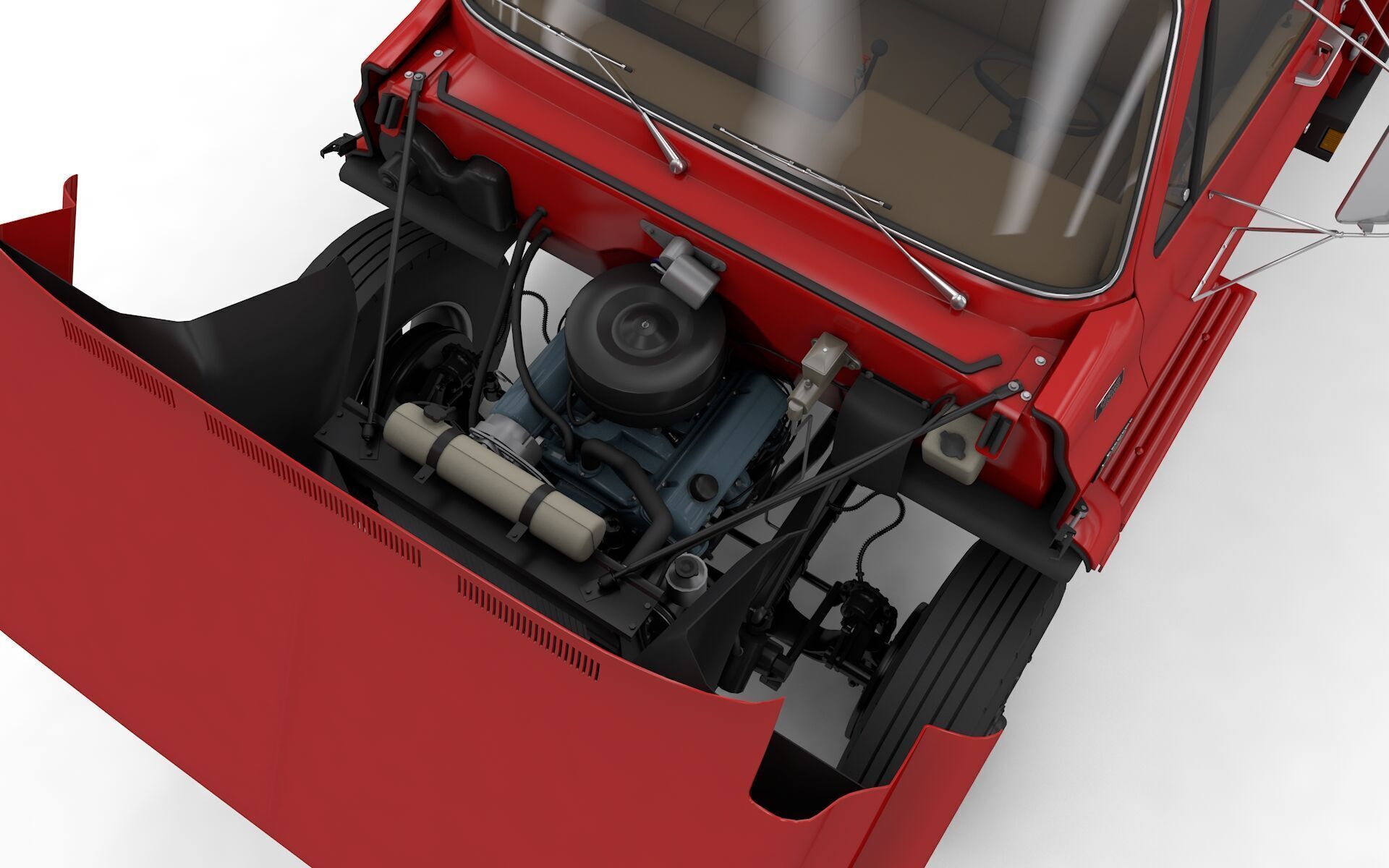 Chevy C70 1979 Grain Truck 3D model_4