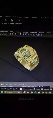 anillo octagonal cristo