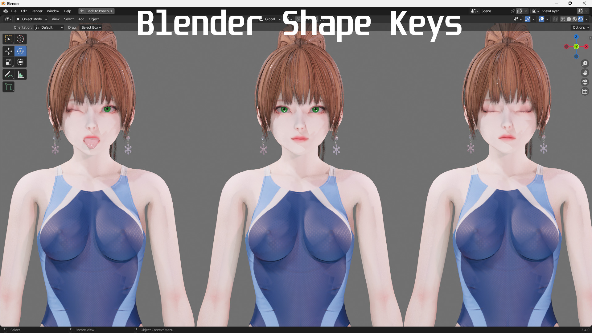 Bikini 0017 - UE5 - Unity - Blender - Animated Low-poly 3D model_6