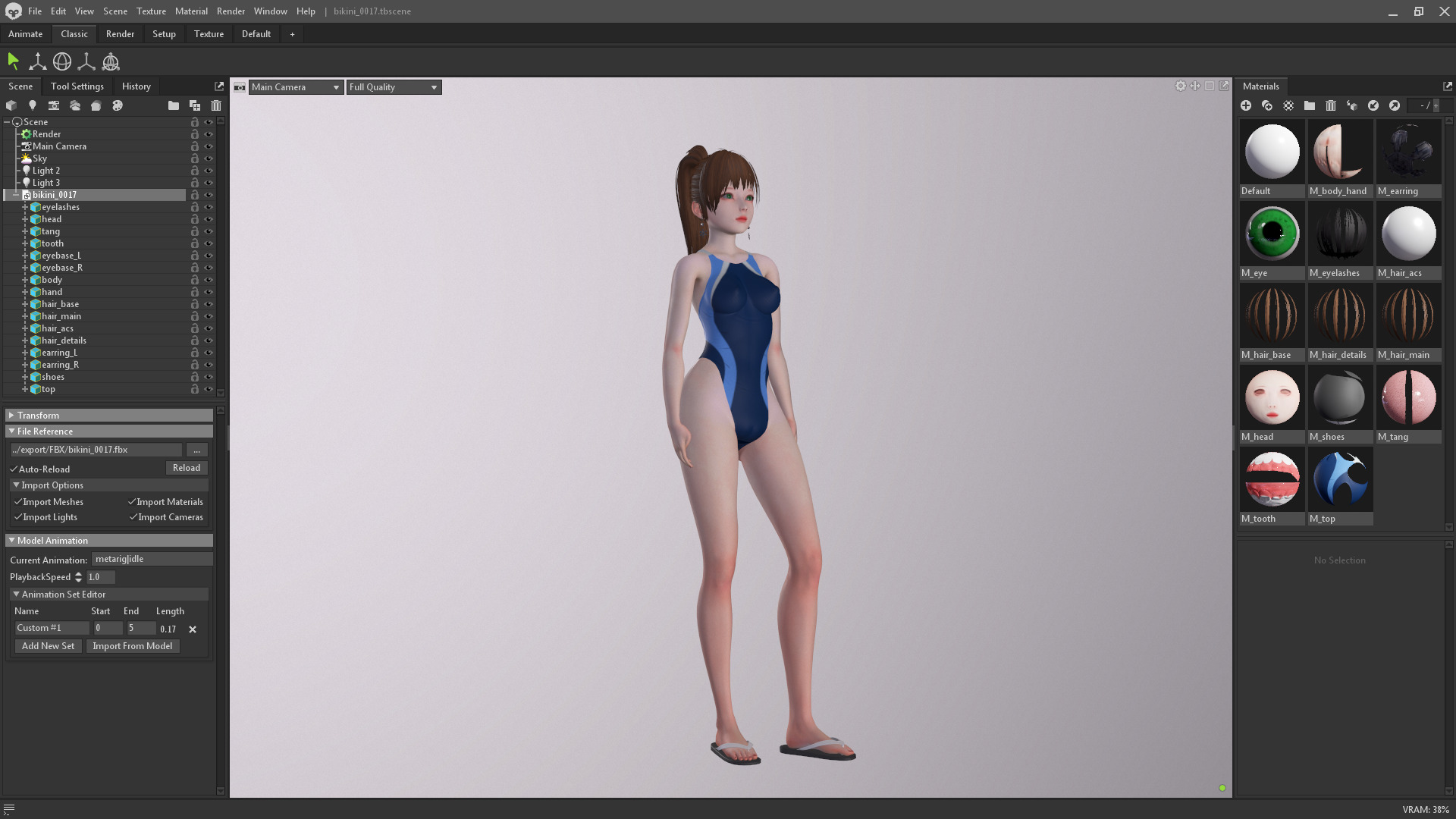 Bikini 0017 - UE5 - Unity - Blender - Animated Low-poly 3D model_10