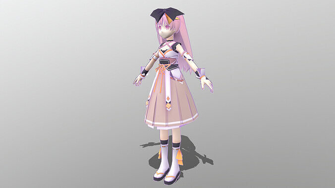 Ribongaru Low-poly 3D model