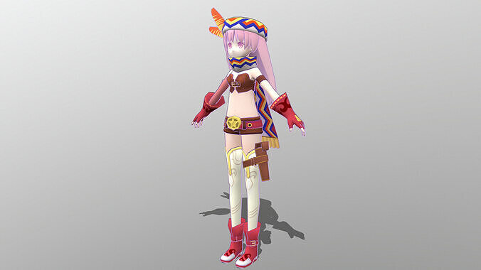Minzoku isho B Low-poly 3D model