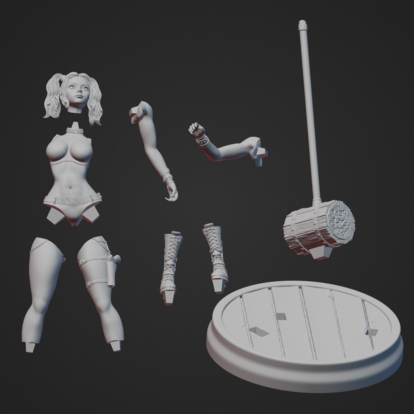 Harley Quinn 3D print model_4