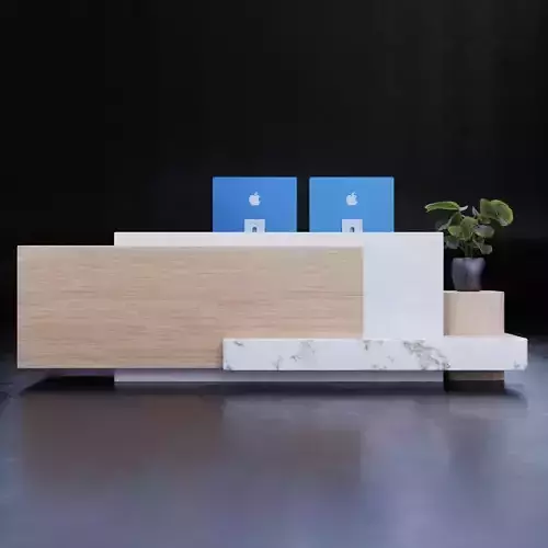 Reception Desk 6 Low-poly 3D model