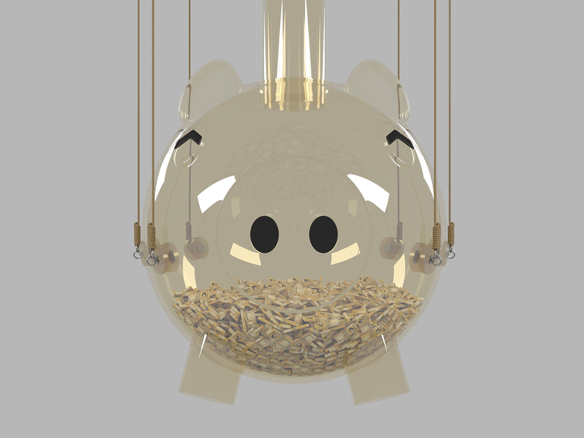 Squid Game season 2 piggy bank Saving pot 3D model_4