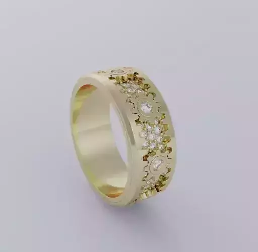Diamond gear ring v2 small band 