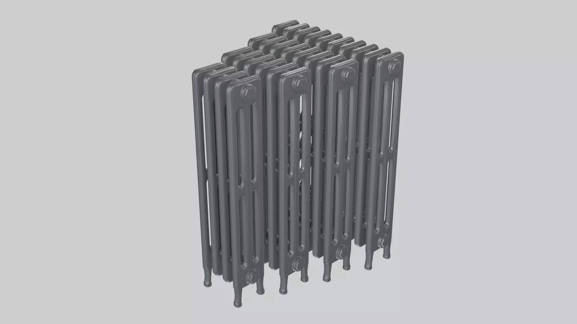 Classic Cast Iron Radiator 3C Collection 3D model_0