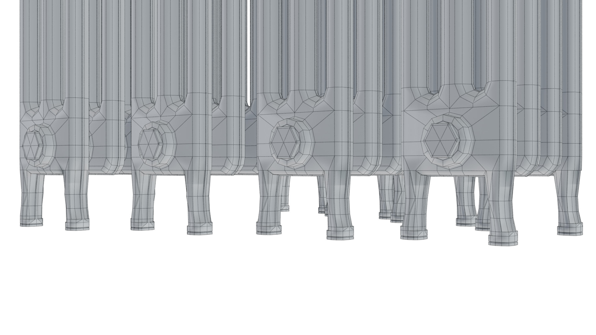 Classic Cast Iron Radiator 3C Collection 3D model_8