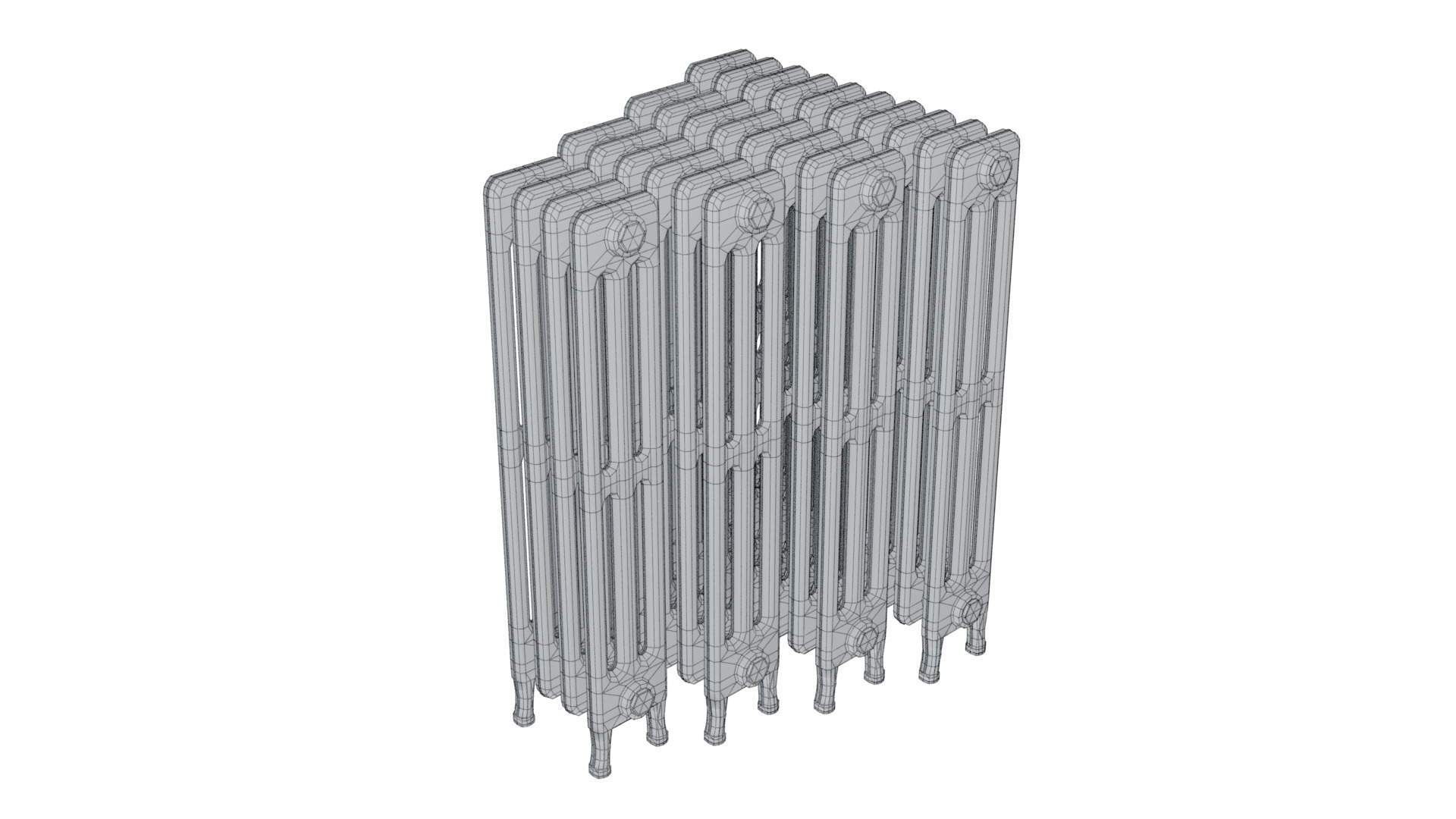 Classic Cast Iron Radiator 3C Collection 3D model_6