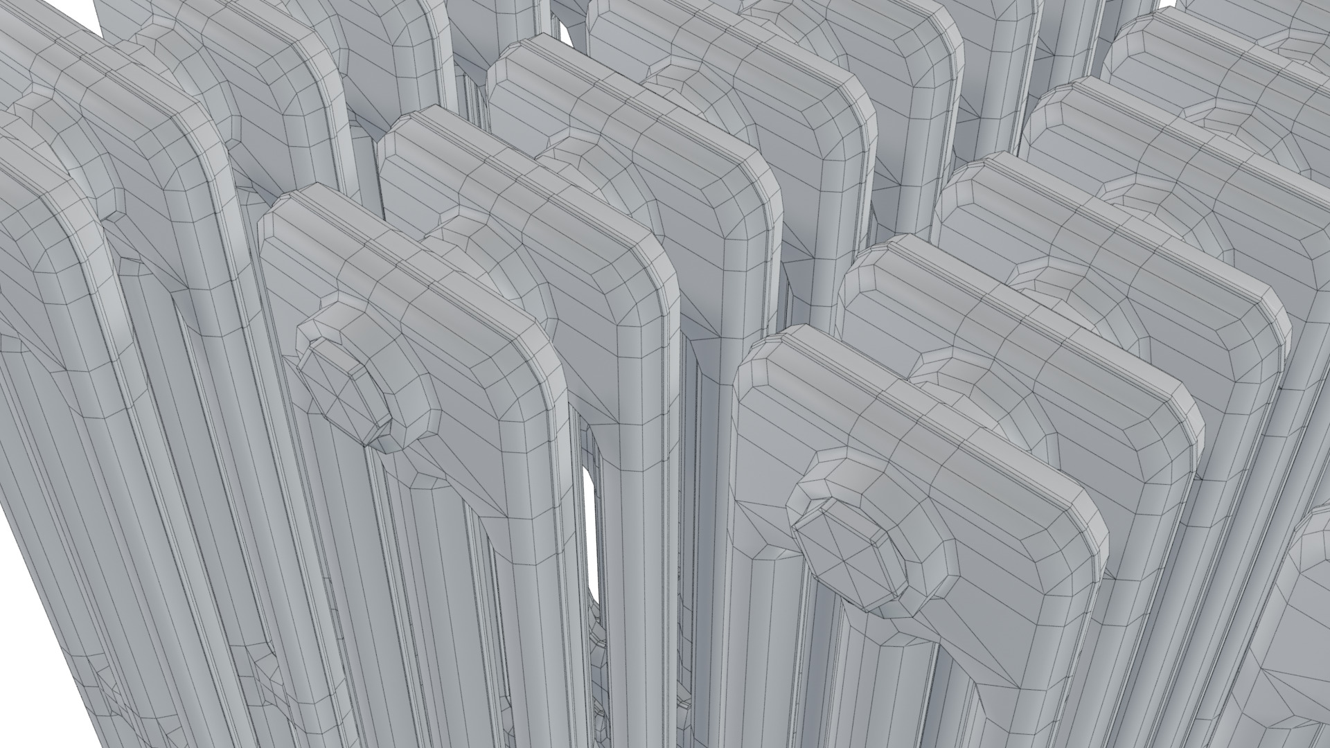 Classic Cast Iron Radiator 3C Collection 3D model_7