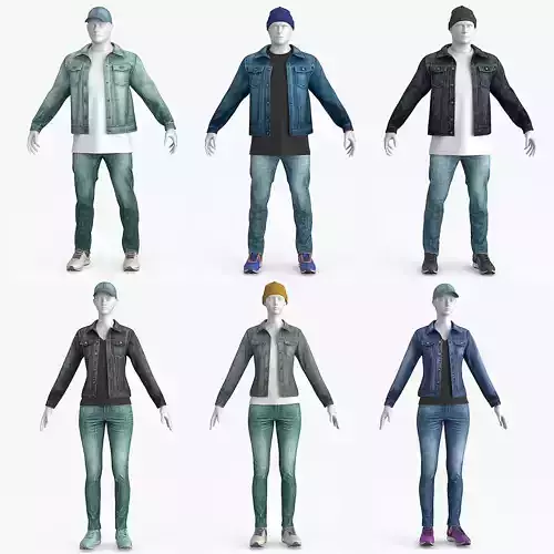 Male Female Denim Collection 