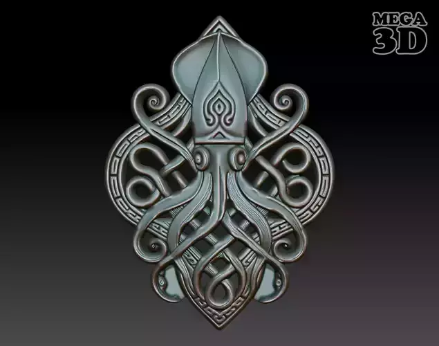 Ocean Celtic basrelief 250211 09 3D print model