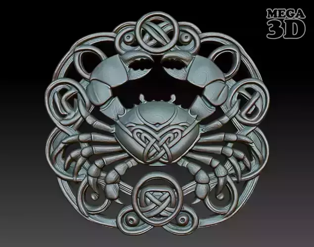 Ocean Celtic basrelief 250211 08 3D print model