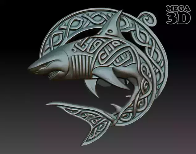 Ocean Celtic basrelief 250211 07 3D print model