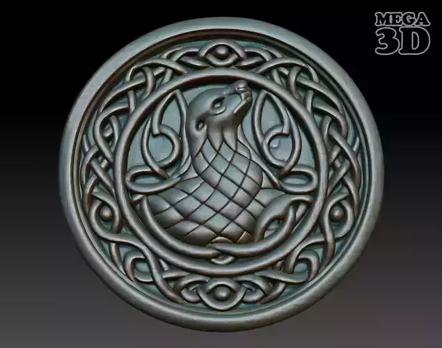 Ocean Celtic basrelief 250211 05 3D print model
