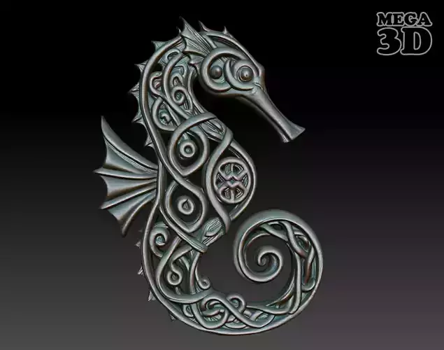 Ocean Celtic basrelief 250211 04 3D print model