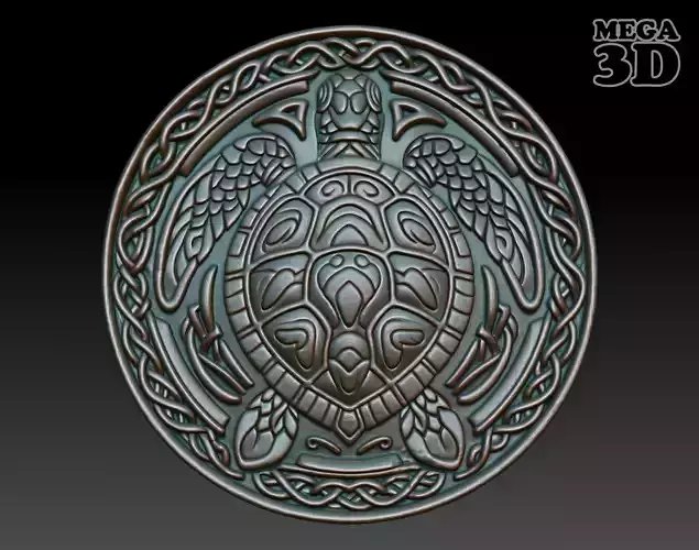 Ocean Celtic basrelief 250211 03 3D print model