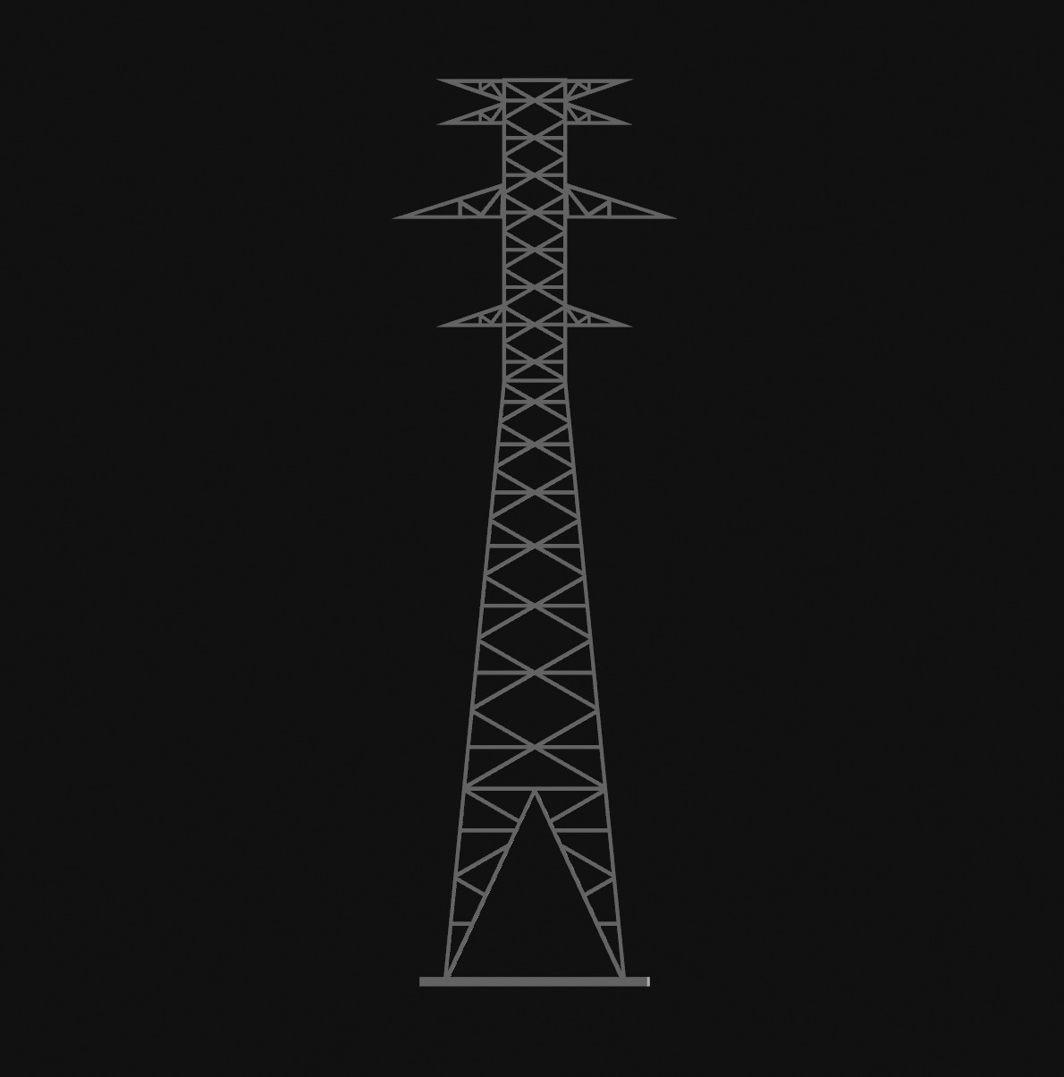 electric pole model 3D print model_2