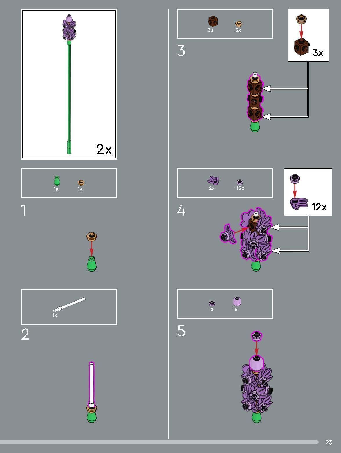 TwindBricks3D - 10313 Wildflower Bouquet 3D print model_22