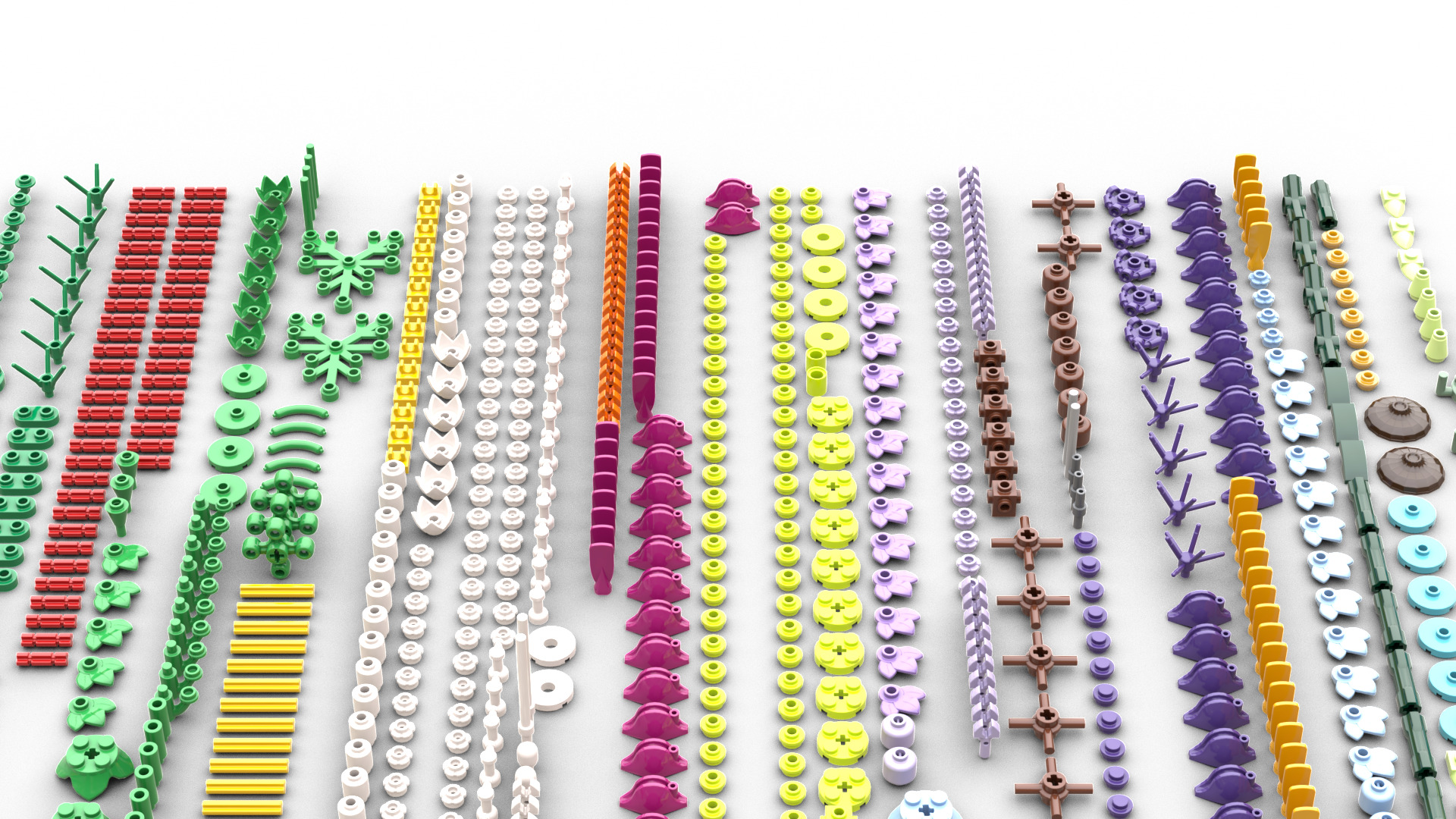 TwindBricks3D - 10313 Wildflower Bouquet 3D print model_1