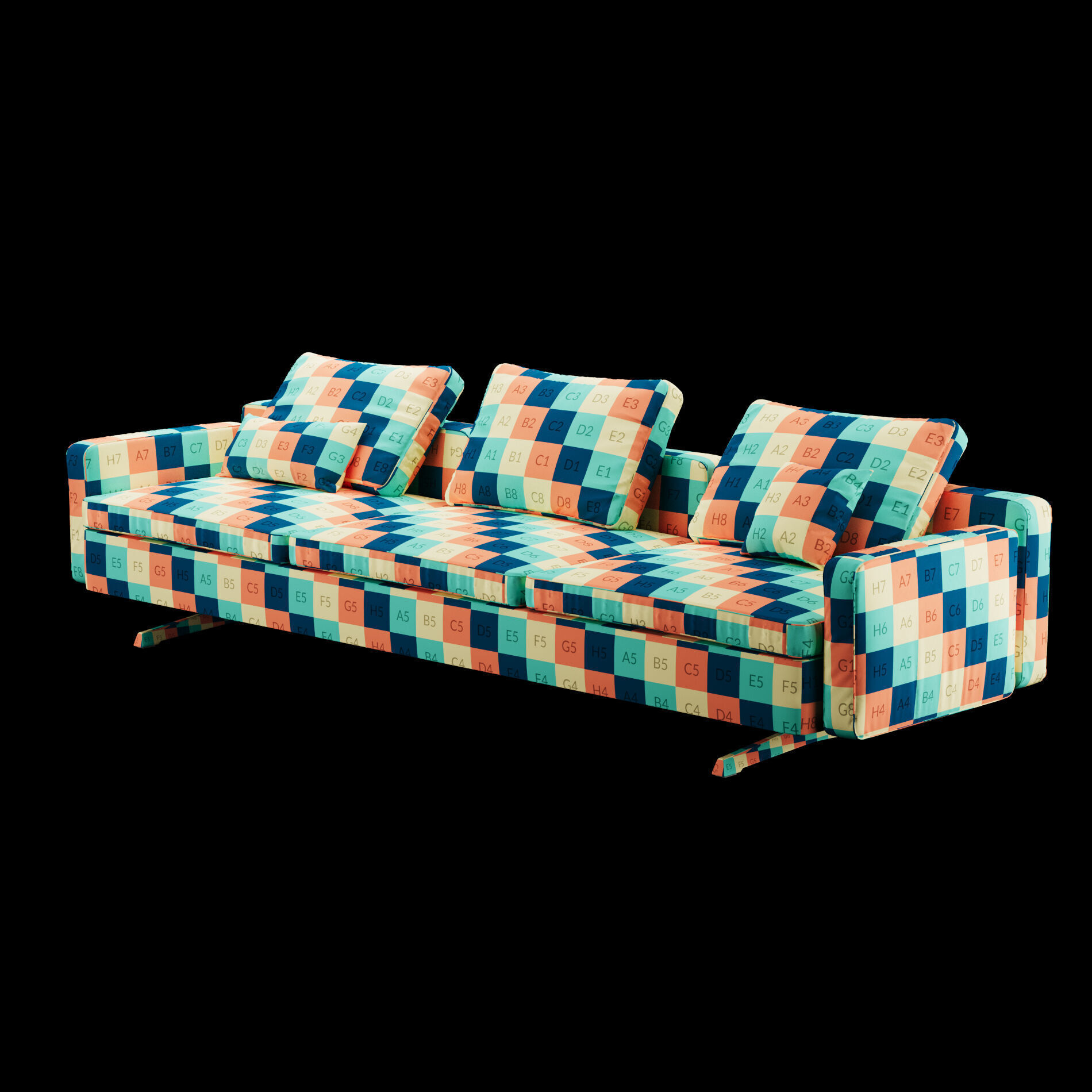 Modern sofa 2 3D model_2