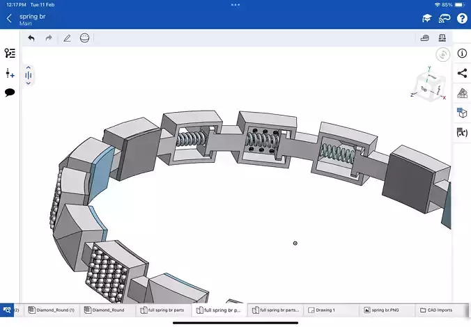 Stretchable bracelet cad file 3D print model