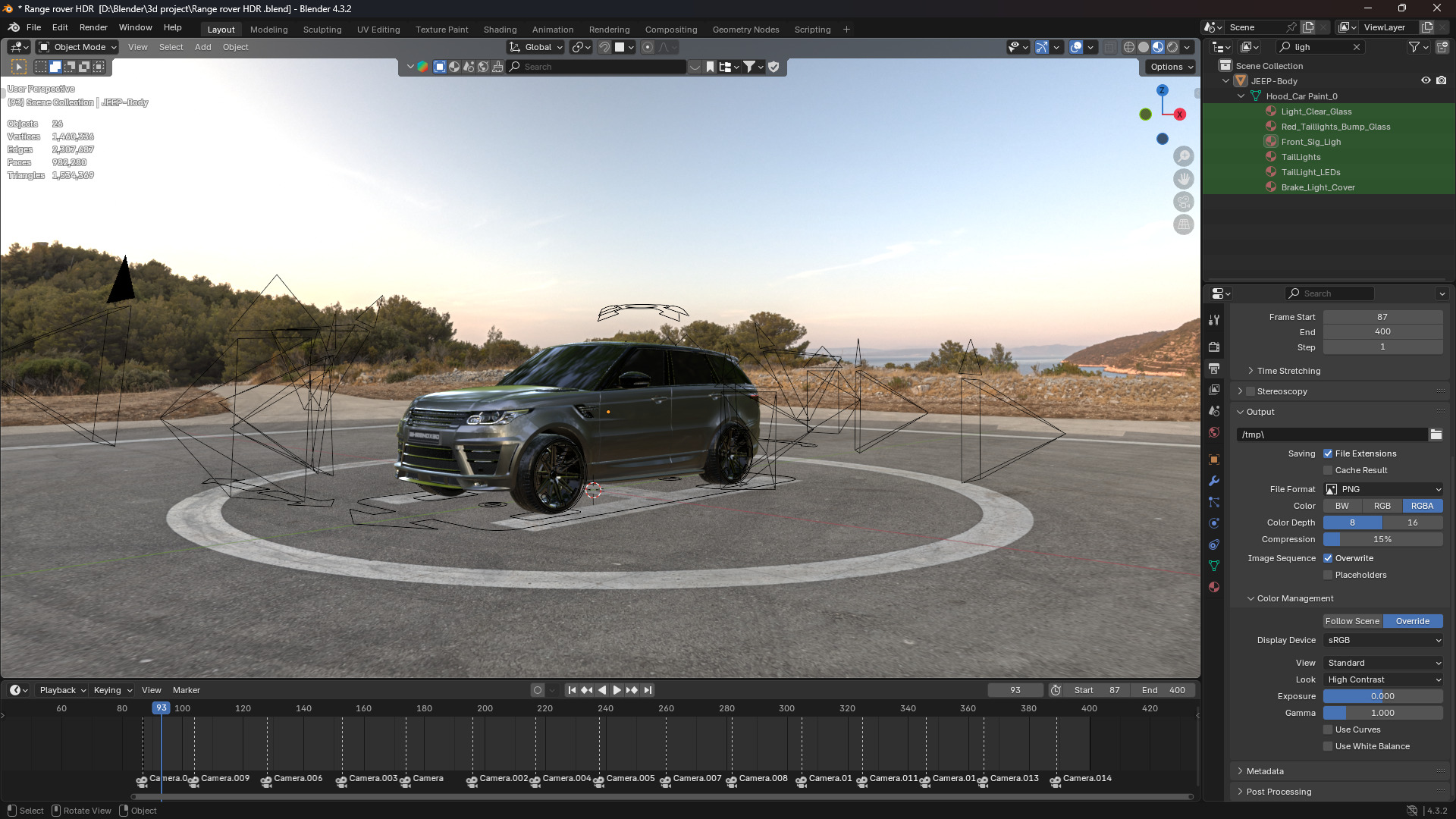 Realistic HDR Environment Perfect for Automotive Renders 3D model_3
