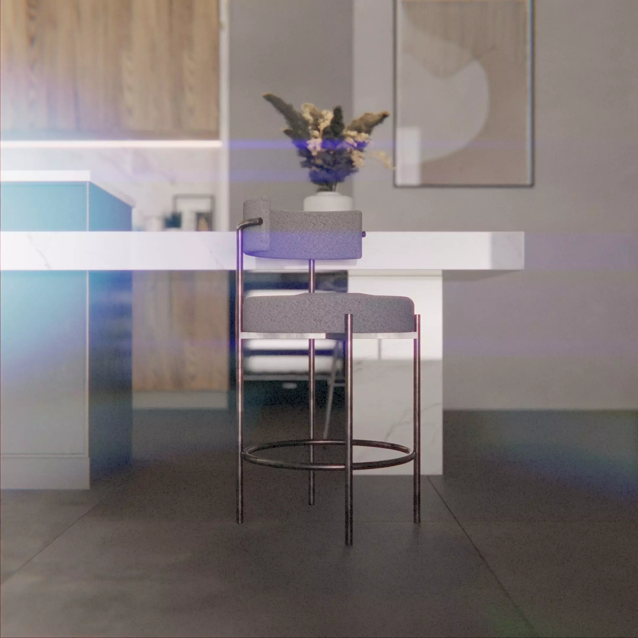 Modern Bar Chair Free 3D model