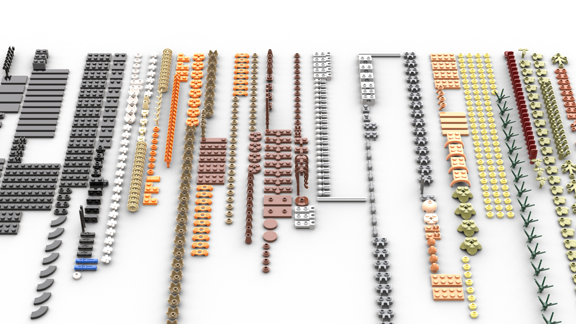 TwindBricks3D - 10314 Dried Flower Centerpiece 3D print model_1