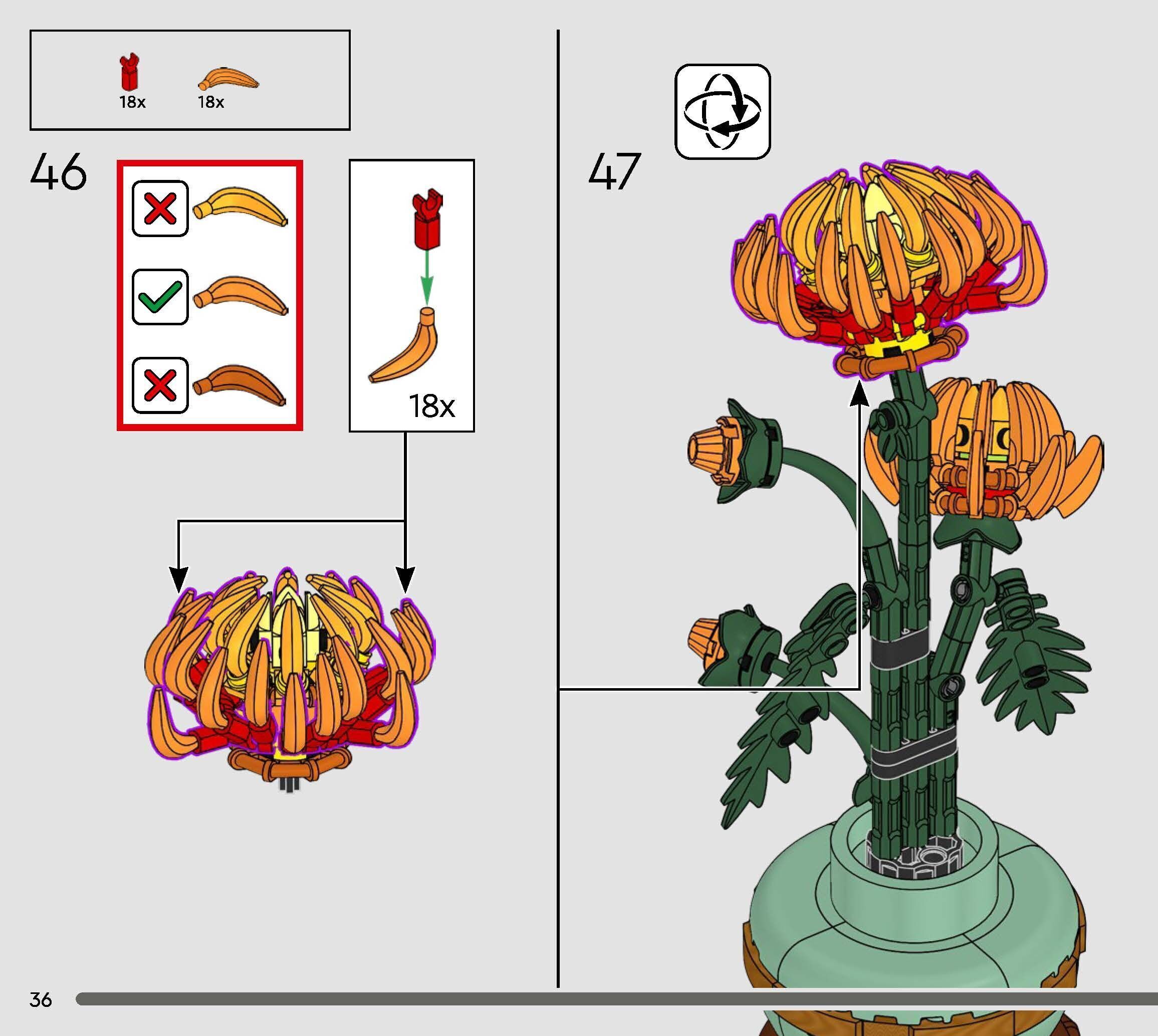 TwindBricks3D - 10368 Chrysanthemum 3D print model_30