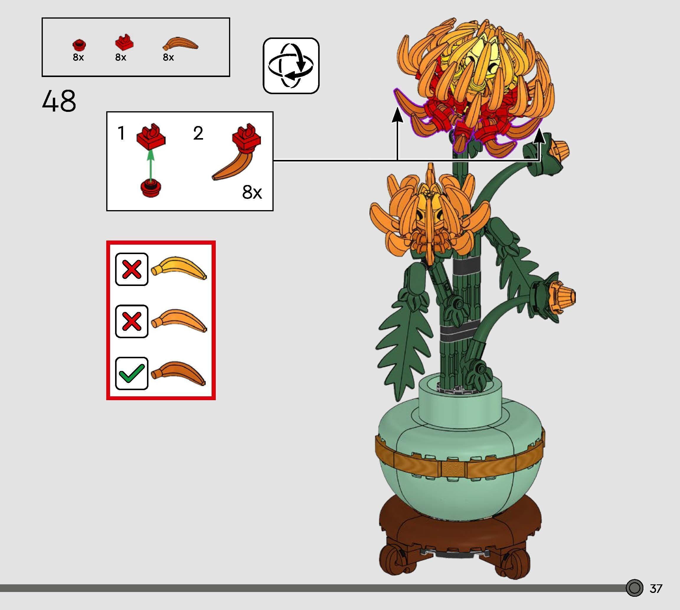 TwindBricks3D - 10368 Chrysanthemum 3D print model_31