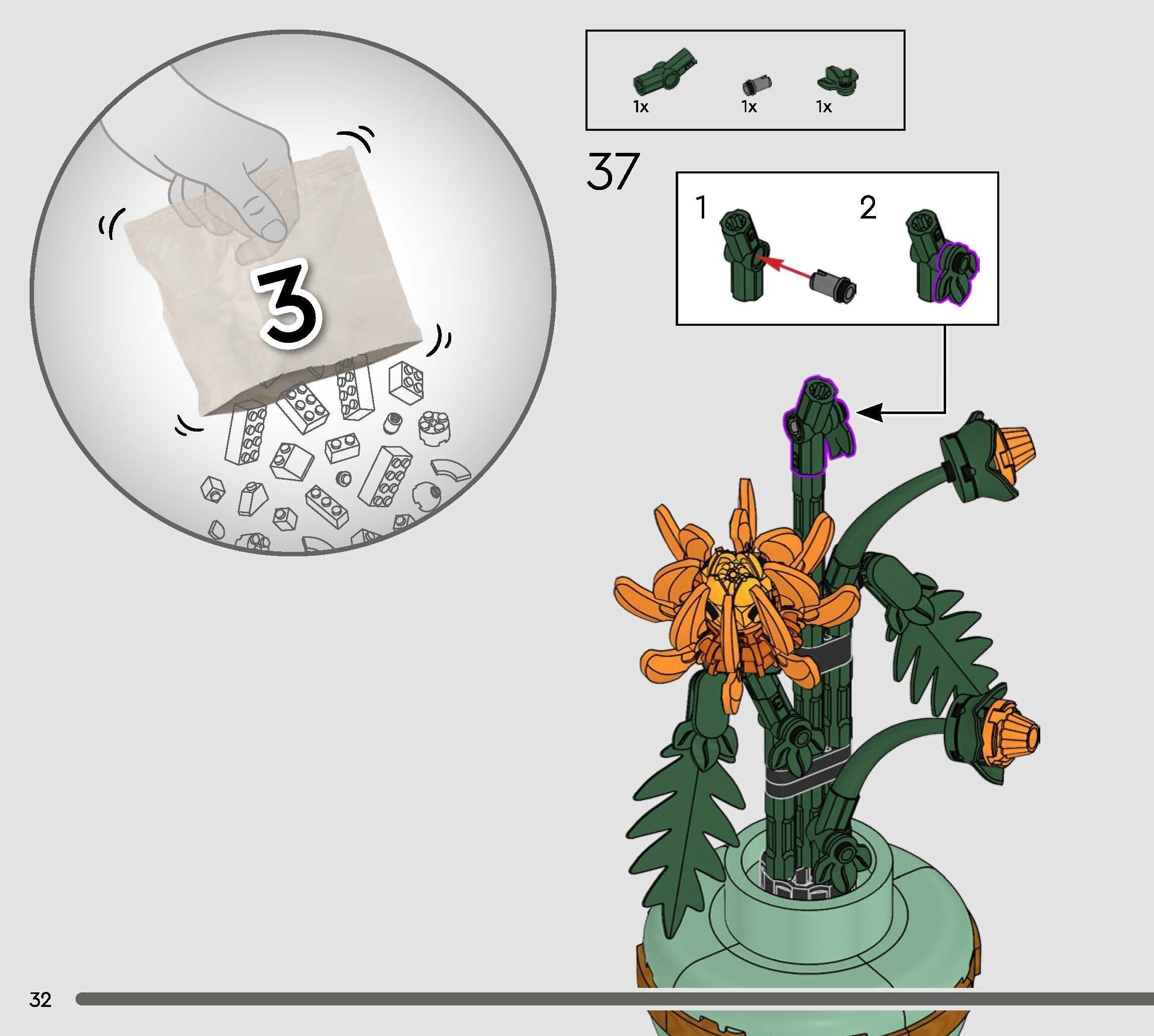 TwindBricks3D - 10368 Chrysanthemum 3D print model_26