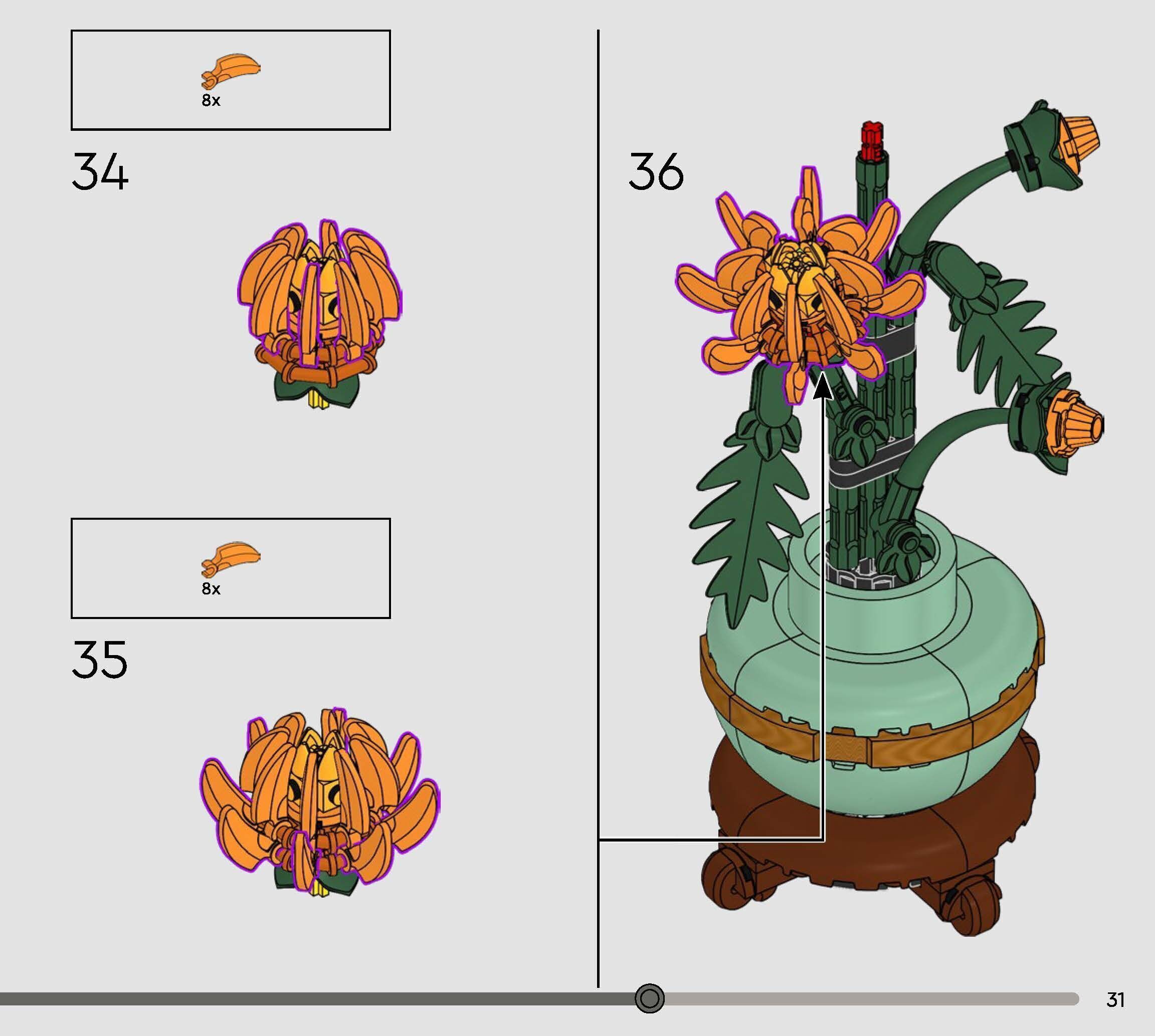 TwindBricks3D - 10368 Chrysanthemum 3D print model_25