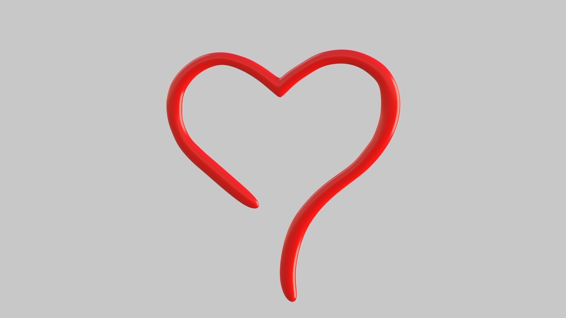Heart icon v 28 3D model_4