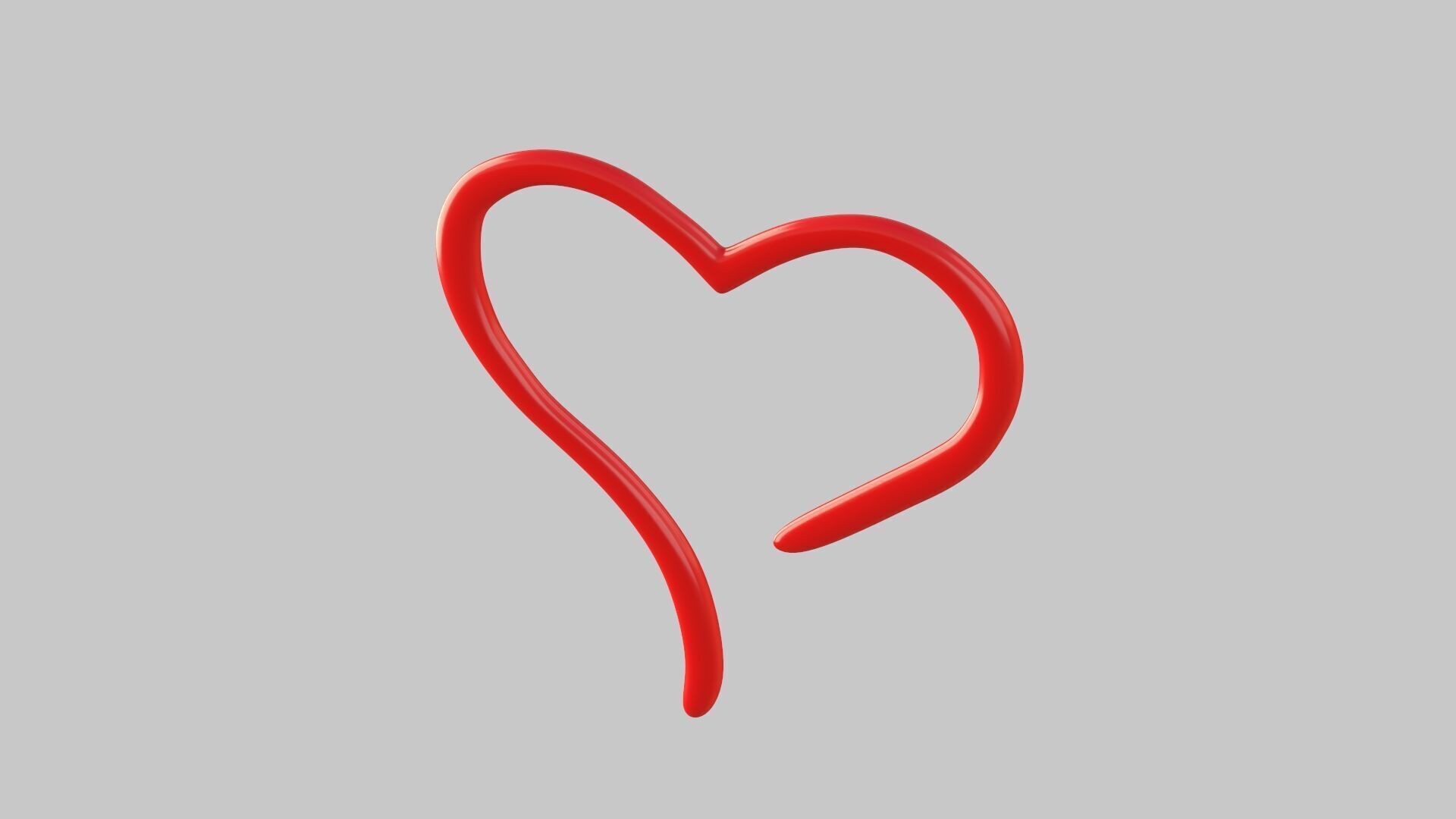 Heart icon v 28 3D model_5