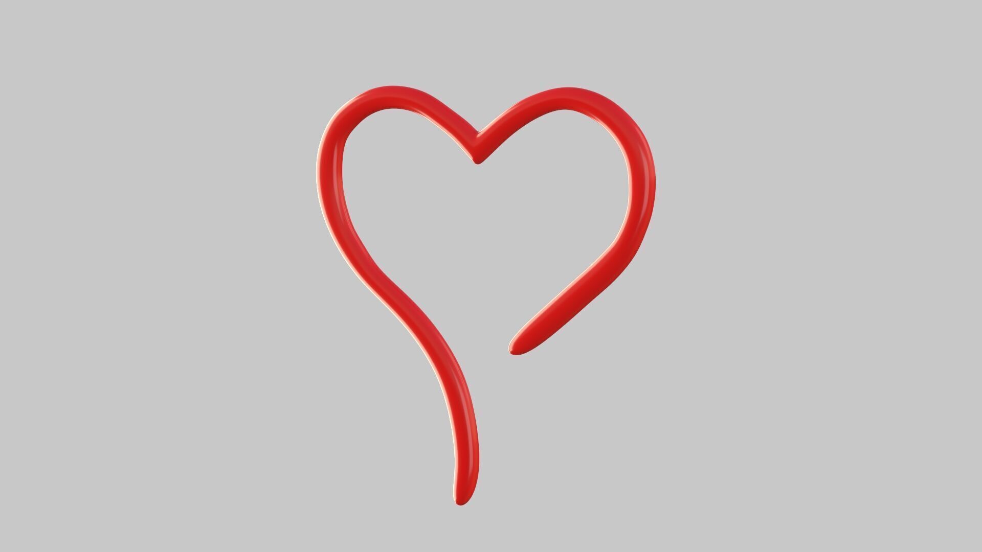 Heart icon v 28 3D model_2