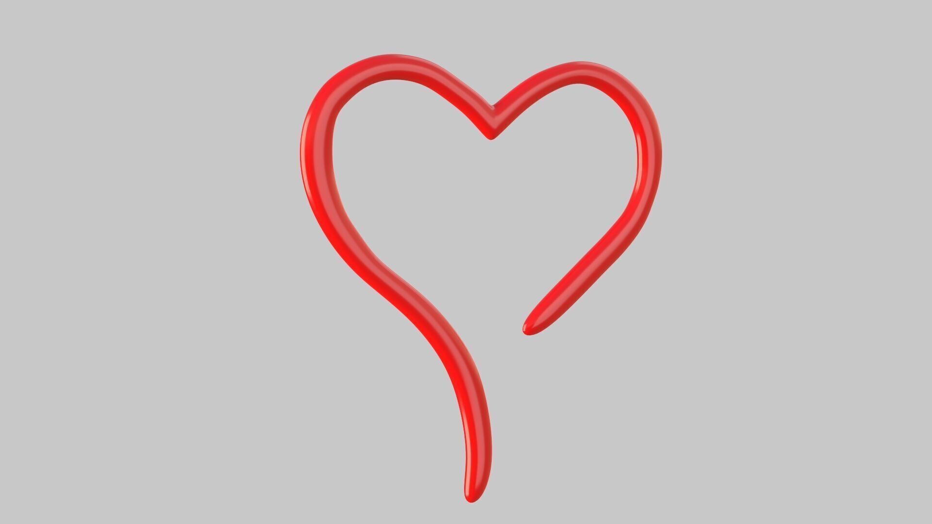 Heart icon v 28 3D model_1