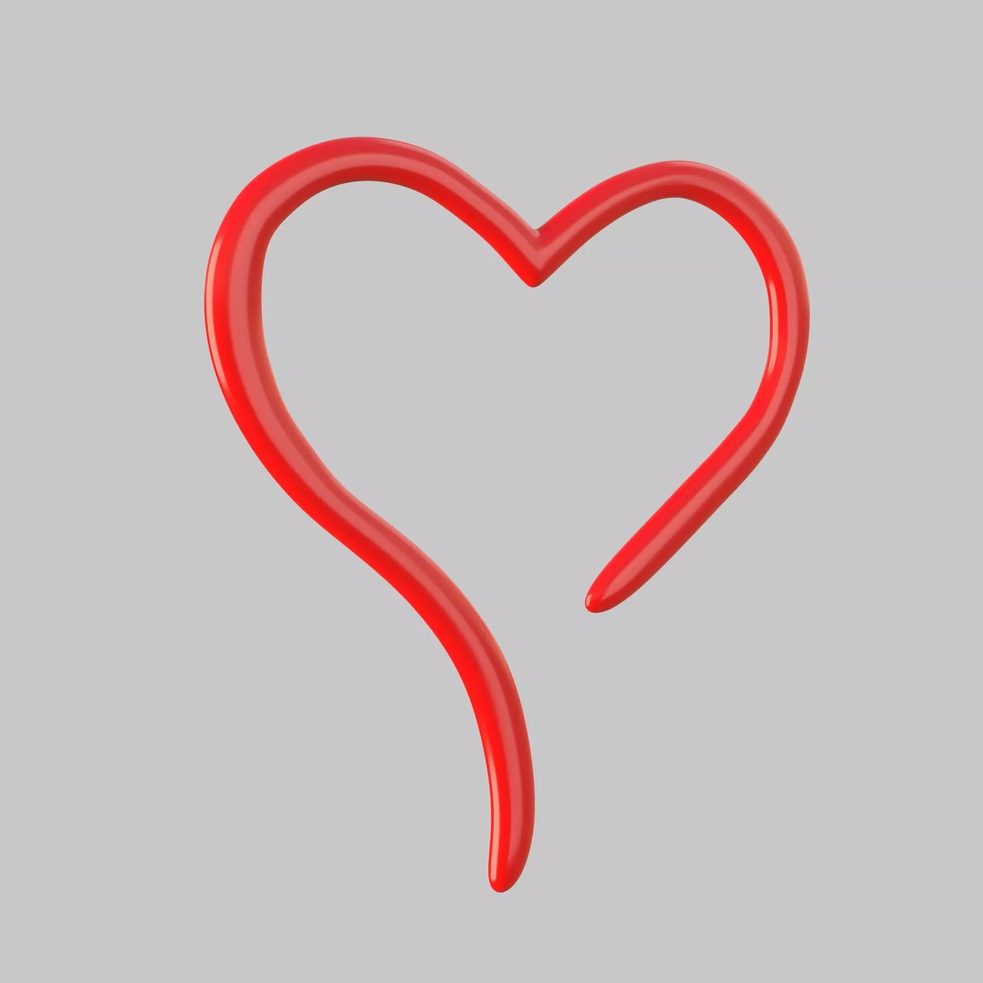Heart icon v 28 3D model_0