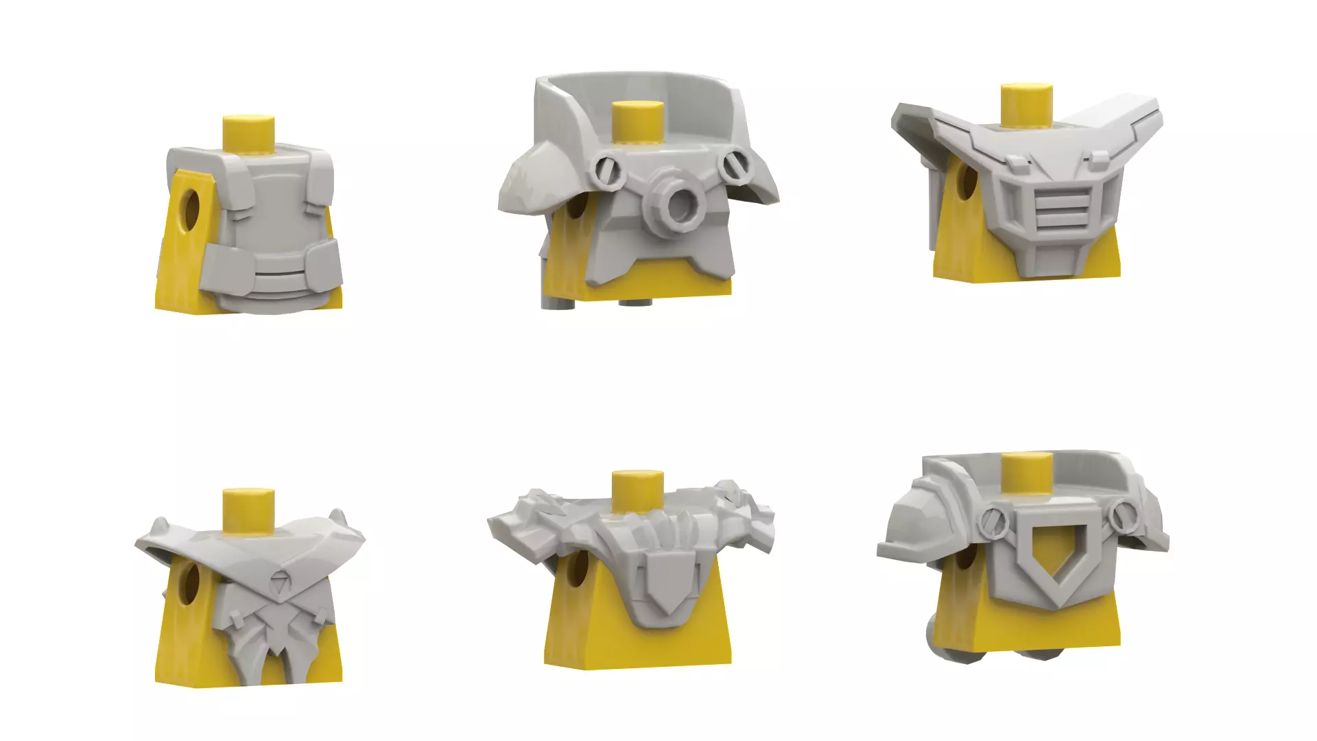 TwindBricks3D - Minifigures Armor Pack 1 3D print model_0
