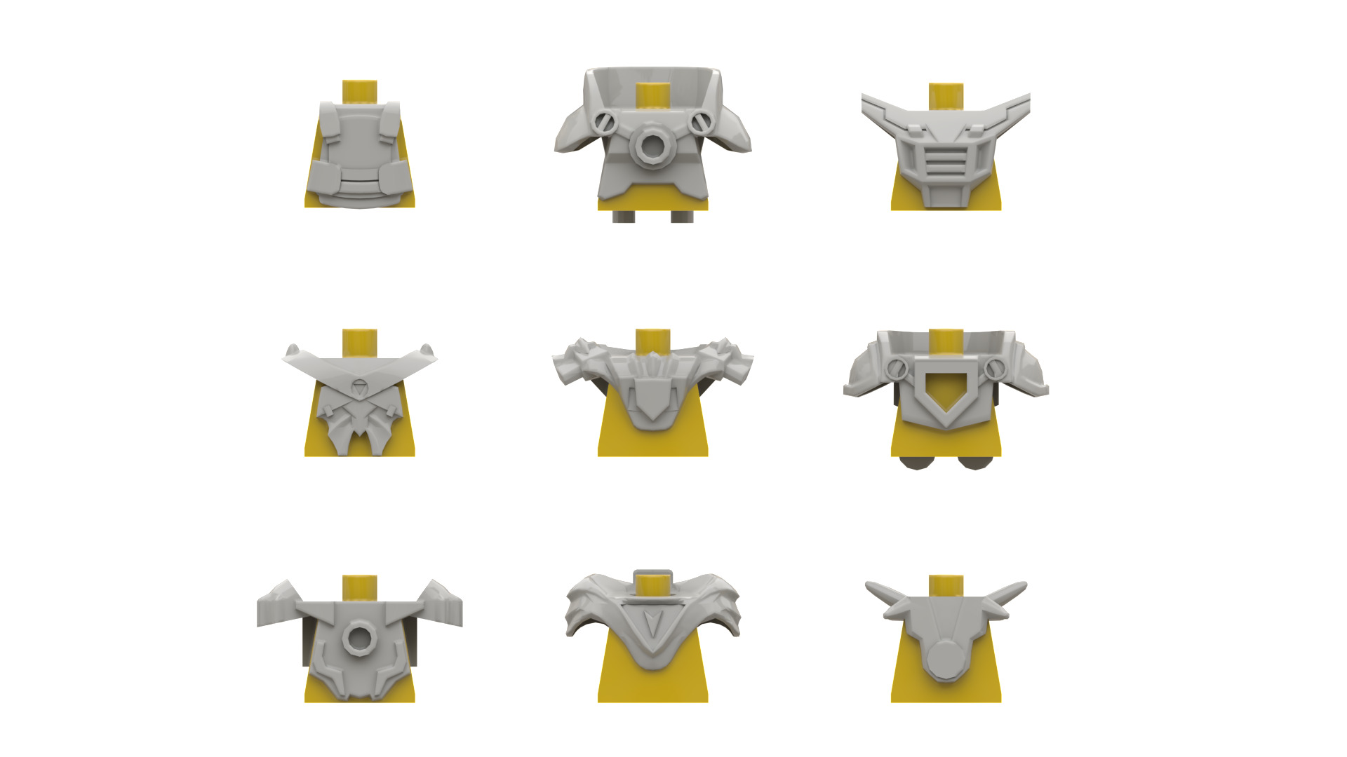 TwindBricks3D - Minifigures Armor Pack 1 3D print model_1