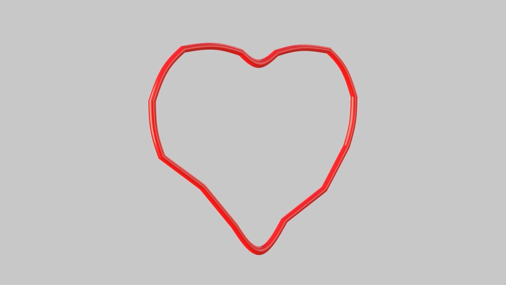 Heart icon v 32 3D model_1